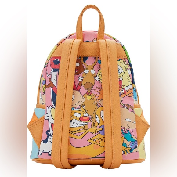 ? Loungefly Nickelodeon 90s Colorful Cartoon Unisex Vegan Leather Mini Backpack main image 5